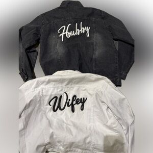 JEAN JACKETS HUBBY/WIFEY
